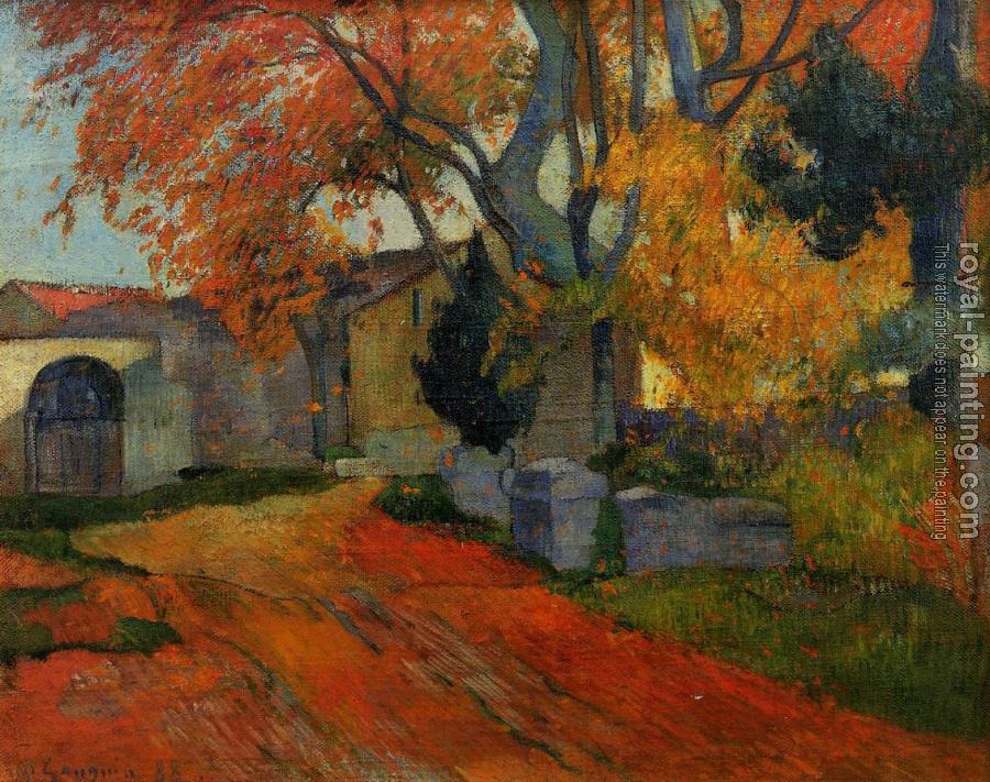 Paul Gauguin : Lane at Alchamps, Arles